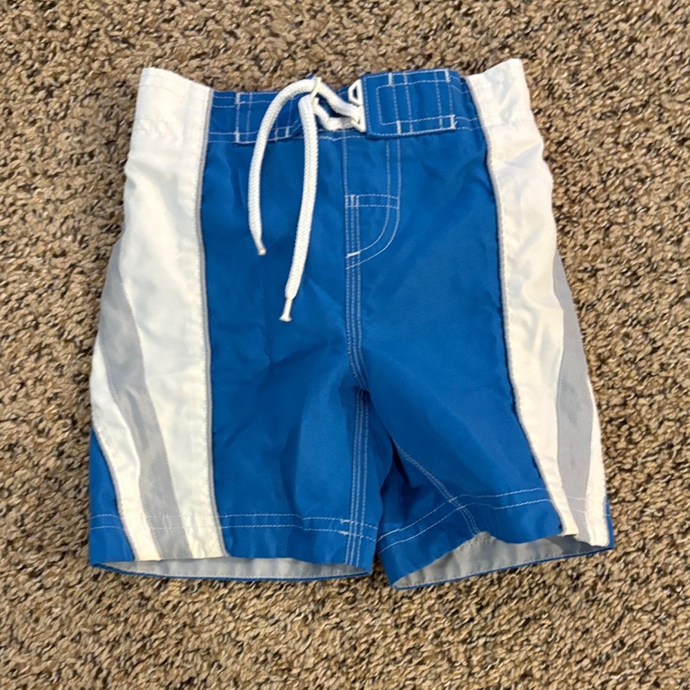 Kids Blue and White Drawstring Shorts